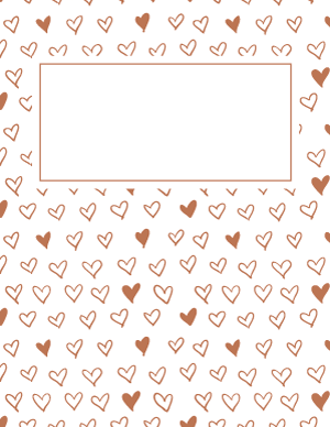 Brown Heart Binder Cover