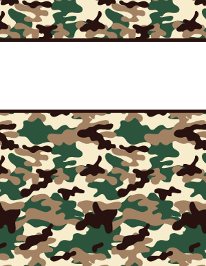Camouflage Binder Cover