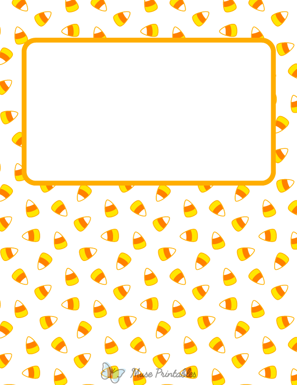 Candy Corn Binder Cover