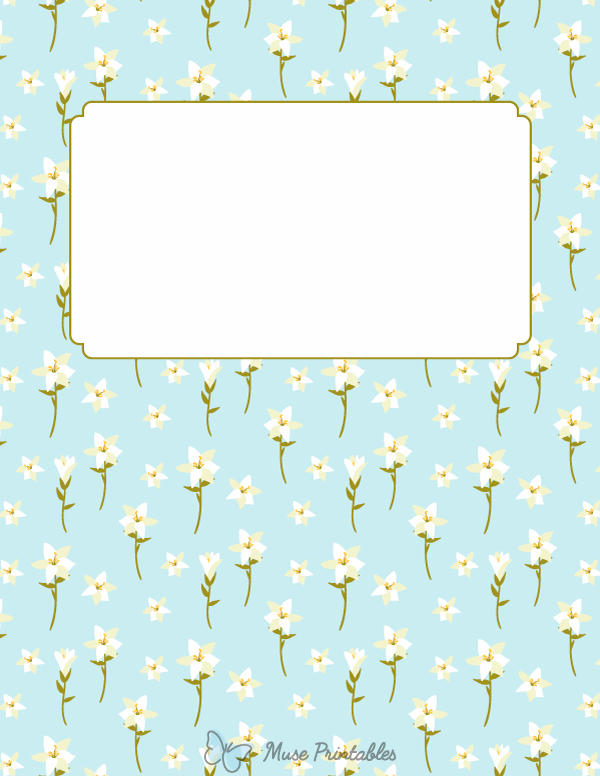 Easter Lily Binder Cover