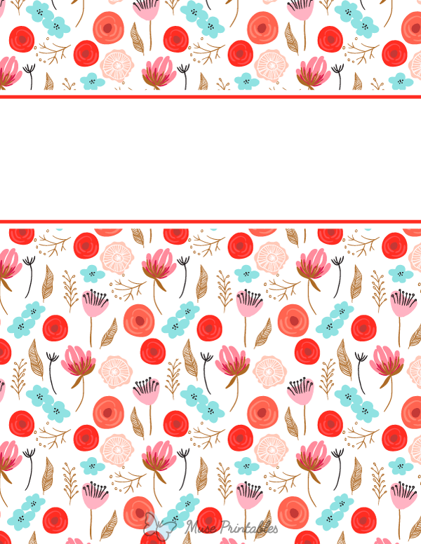 Floral Binder Cover