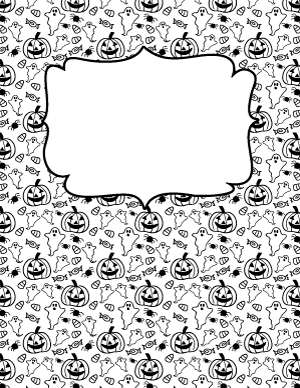 Halloween Doodle Binder Cover