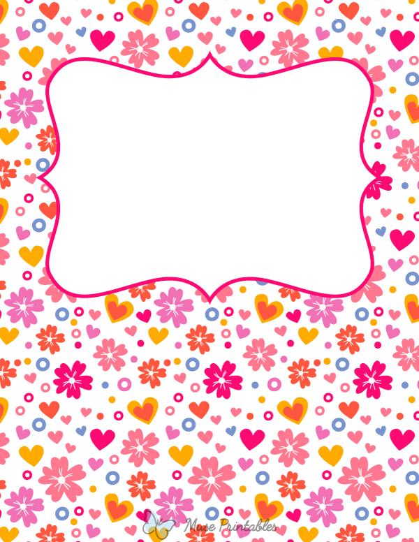 Hearts and Flowers Binder Cover