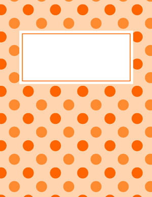 Orange Polka Dot Binder Cover