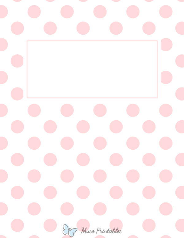 Pink and White Polka Dot Binder Cover