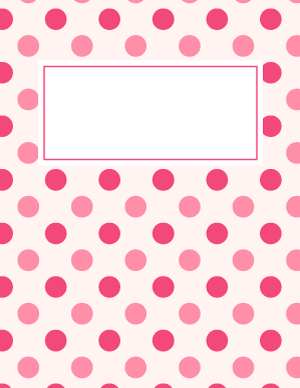 Pink Polka Dot Binder Cover