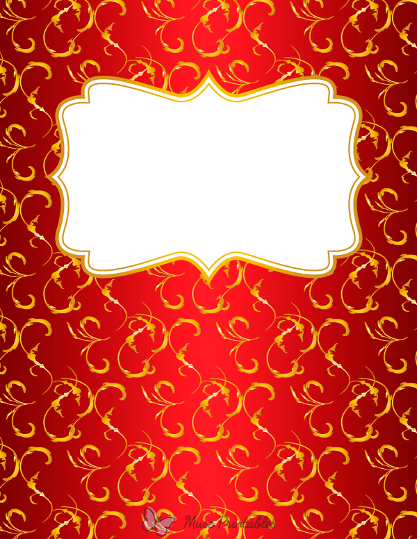 Red and Gold Binder Cover
