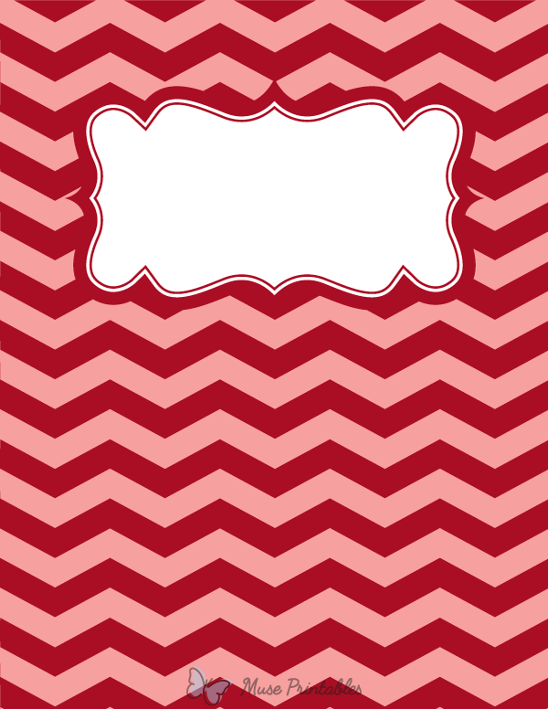Red Chevron Binder Cover
