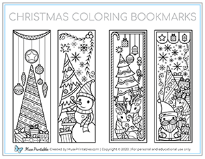 Christmas Coloring Bookmarks