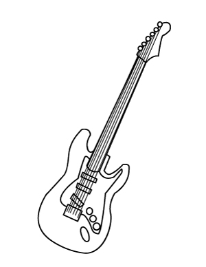 Electric Guitar Coloring Page