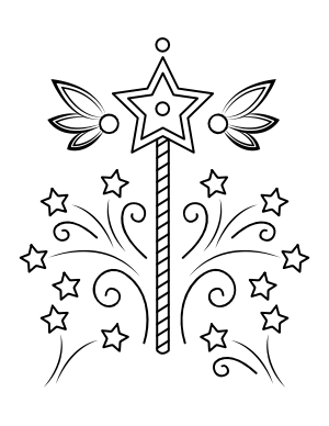 Fairy Wand Coloring Page