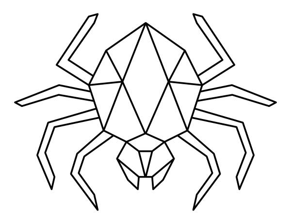Geometric Spider Coloring Page