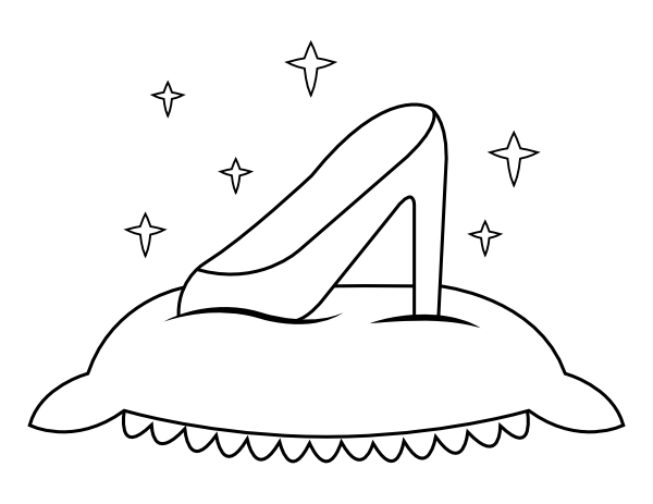Coloring Page Cinderella Slipper Latest Coloring Pages Printable
