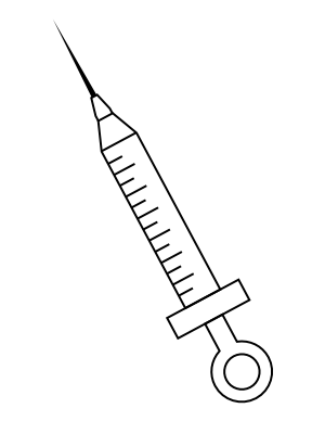 Syringe Coloring Page