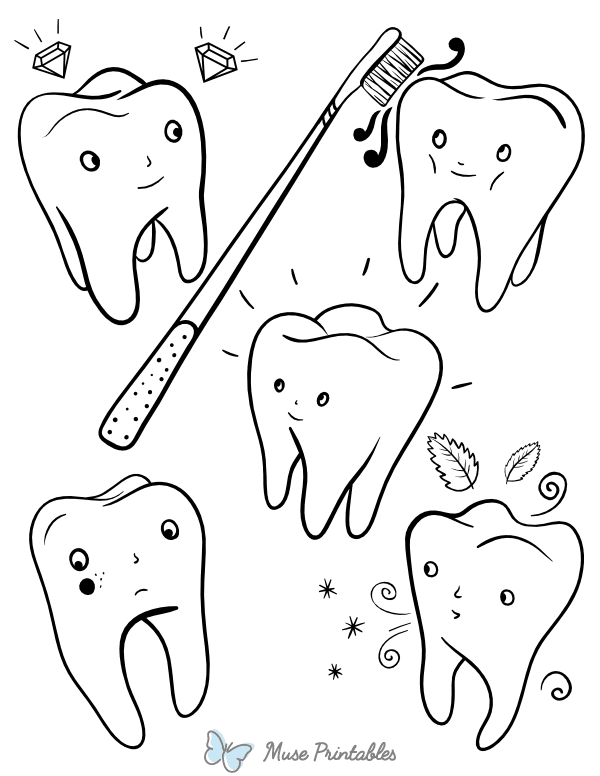 Tooth Coloring Page