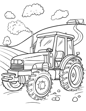 Tractor Coloring Page