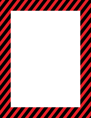 Black And Red Diagonal Striped Border