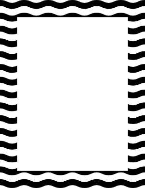 Black and White Wavy Stripe Border