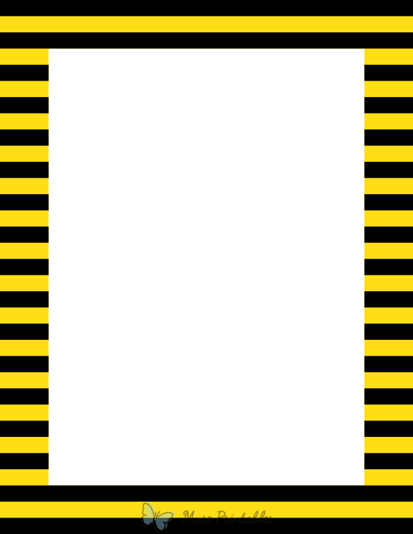 Black And Yellow Horizontal Striped Border