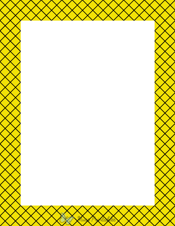Black and Yellow Lattice Border
