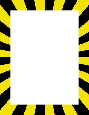 Black and Yellow Starburst Border