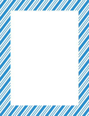 Blue and White Peppermint Stripe Border