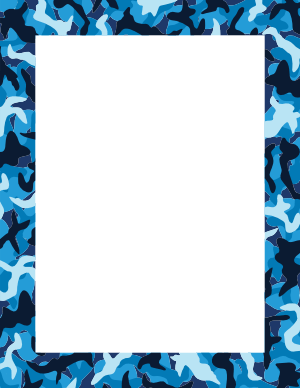 Blue Camouflage Border