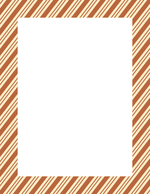 Brown and Cream Peppermint Stripe Border