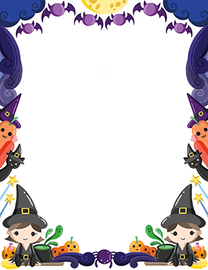 Cute Witch Border
