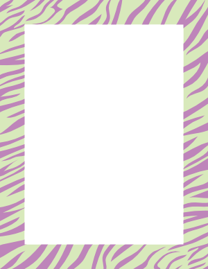 Green And Purple Zebra Print Border