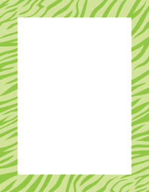 Green Zebra Print Border