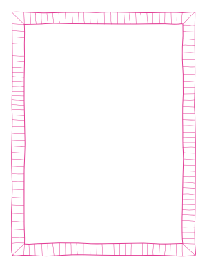 Hot Pink Doodle Frame Border