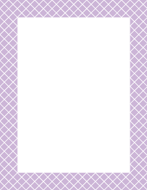 Lavender and White Lattice Border