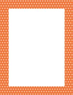 Orange Mini Polka Dot Border