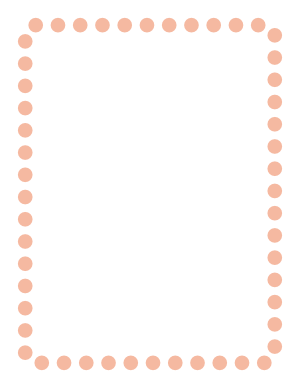Peach Rounded Thick Dotted Line Border
