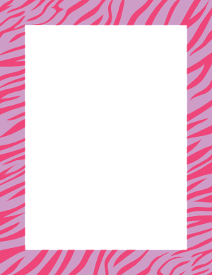 Pink And Purple Zebra Print Border