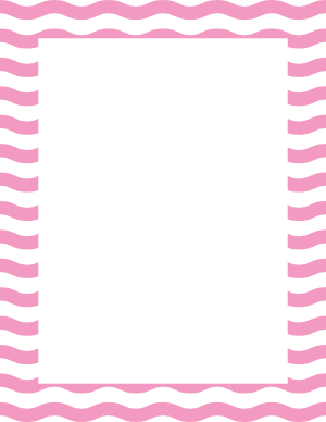 Pink and White Wavy Stripe Border