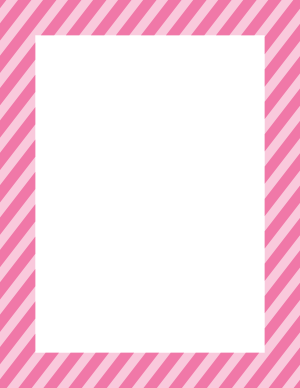 Pink Diagonal Striped Border