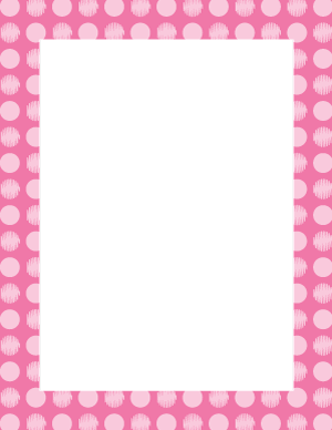 Pink Scribble Polka Dot Border