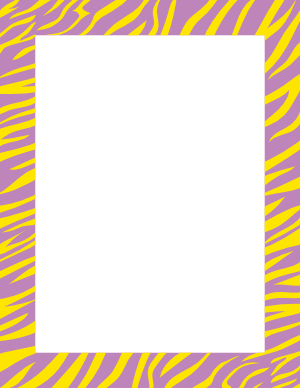 Purple And Yellow Zebra Print Border
