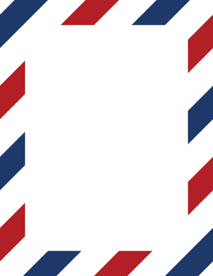 Red White and Blue Diagonal Striped Border