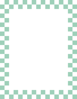Seafoam Green and White Checkered Border