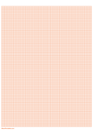 1/10 Inch Orange Graph Paper - A4