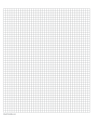 1/2 cm Gray Graph Paper - Letter