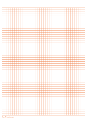 1/2 cm Orange Graph Paper - A4