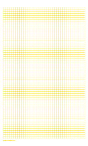 1/2 cm Yellow Graph Paper - Legal
