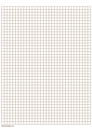 1/4 Inch Brown Graph Paper - A4