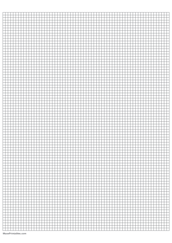 1/8 Inch Gray Graph Paper: A4-sized paper (8.27 x 11.69)