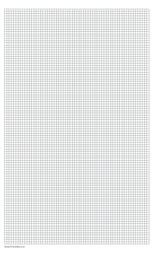 1/8 Inch Gray Graph Paper - Legal