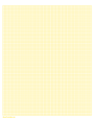 1/8 Inch Yellow Graph Paper - Letter